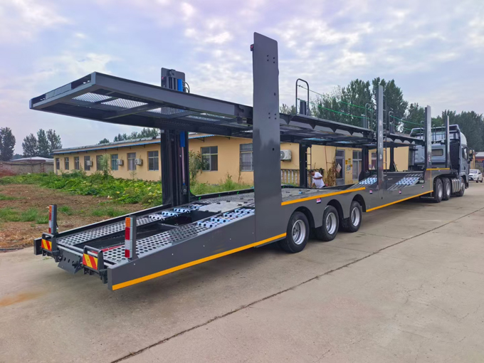 Vehicle transportation semi-trailer