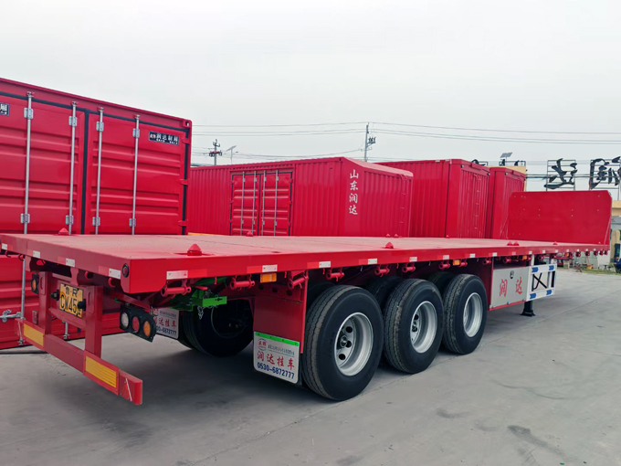 Flat semi-trailer